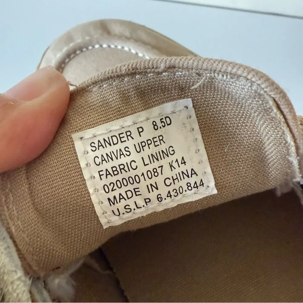 Polo Ralph Lauren Lander P Boat Shoes Mens Canvas Casual Gray Preppy Beach 8.5